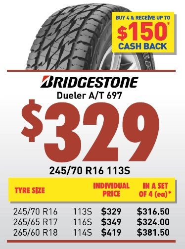 Tyre - Bridgestone Dueler A/T 697