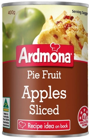 Ardmona Pie Fruit Apples Sliced 400g