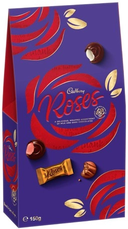 Cadbury Roses 150‑225g, Dairy Milk Box 200g or Tiny Toblerone 120g Gift Pack Selected Varieties