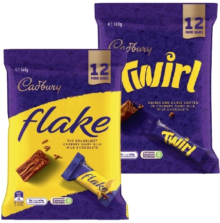 Cadbury Share Pack 120-180g Selected Varieties