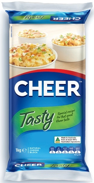 Cheer Tasty or Colby Cheese Block 1kg