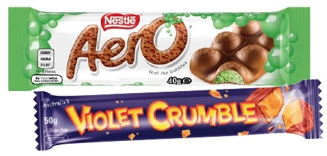 Nestlé Medium Bars 35‑50g, Violet Crumble Bar or Smarties 50g Selected Varieties