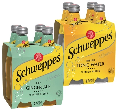 Schweppes Mixers 4x300mL Selected Varieties