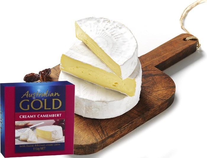 Australian Gold Creamy Camembert or Brie Cheese 115g