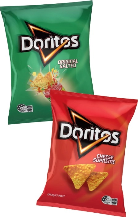 Doritos Corn Chips 150‑170g Selected Varieties