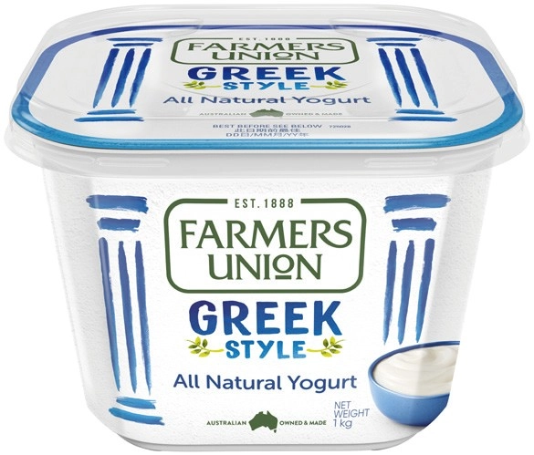 Farmers Union Natural Greek Style Yogurt 1kg Selected Varieties