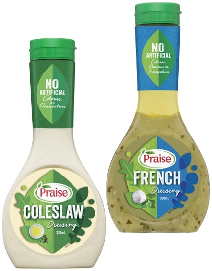 Praise Dressing 250‑330mL Selected Varieties