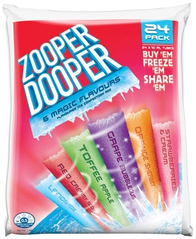 Zooper Dooper Ice Tubes 24x70mL Selected Varieties