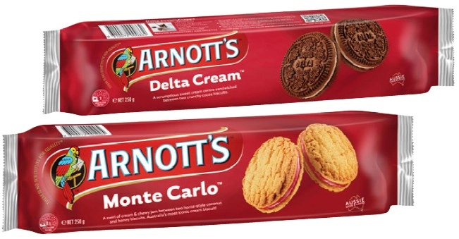 Arnott's Cream Biscuits 200‑250g Selected Varieties