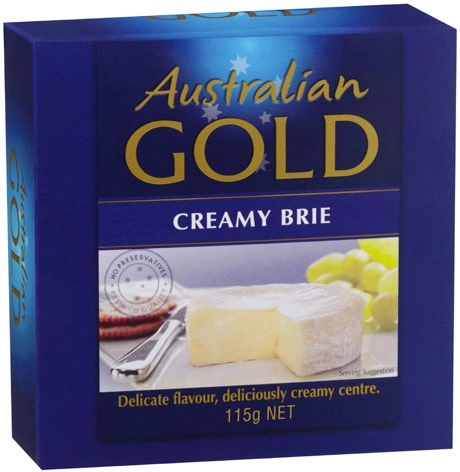 Australian Gold Creamy Brie or Camembert Cheese 115g