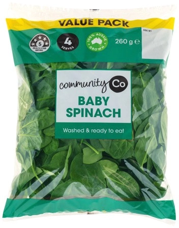 Community Co Baby Spinach Big Bag 260g