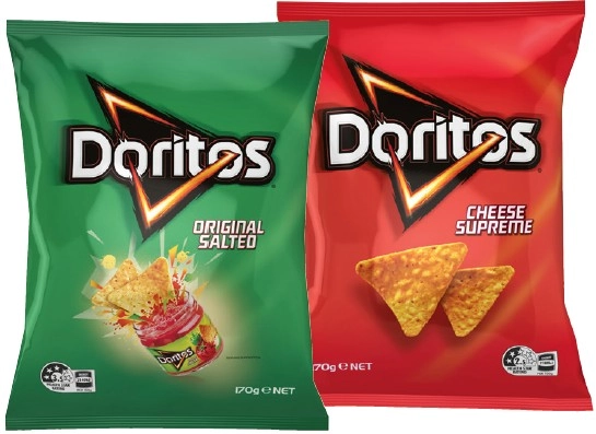 Doritos Corn Chips 150‑170g Selected Varieties