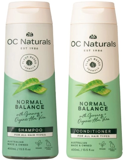 OC Naturals Shampoo or Conditioner 400mL Selected Varieties