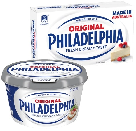 Philadelphia Fresh Creamy Taste Cheese Block or Spreadable Tub 250g Selected Varieties