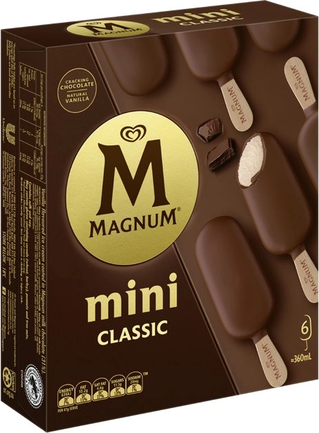 Streets Magnum Sticks 4 Pack, Minis 6 Pack or Tub 440mL Selected Varieties