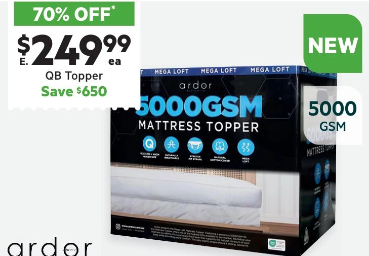 Ardor 5000gsm Mega Loft Mattress Topper