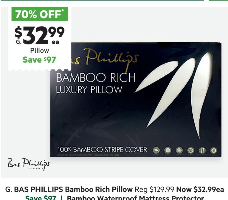 Bas Phillips Bamboo Rich Pillow Standard