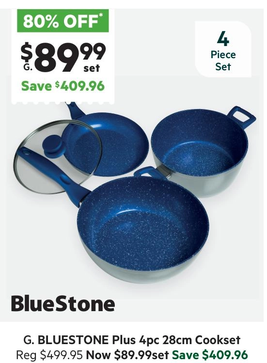 Bluestone Plus 4pc 28cm Cookset