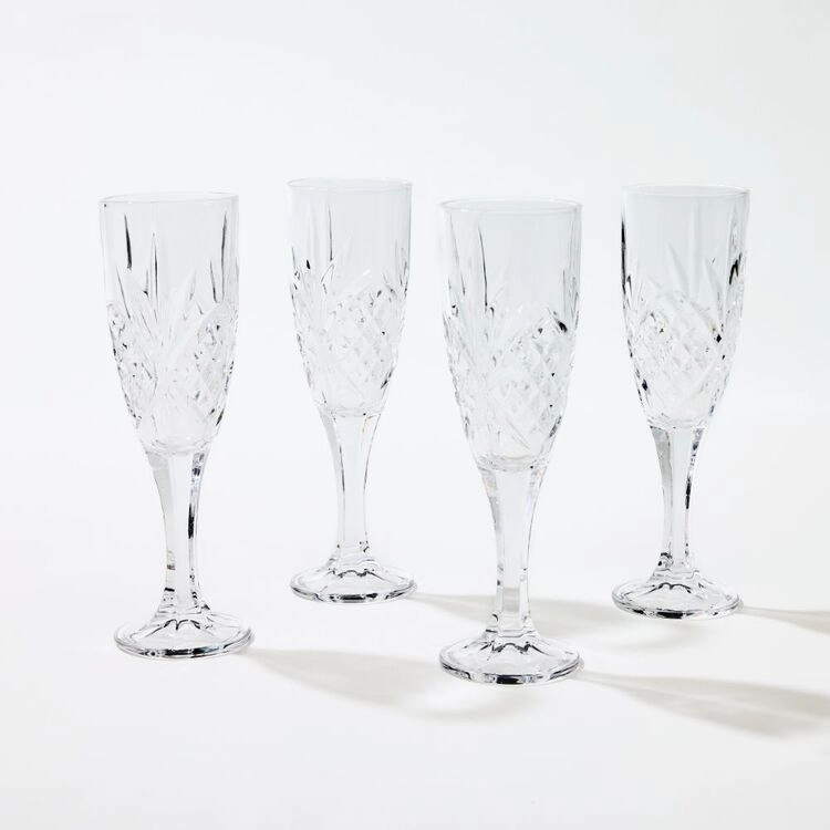 Elysian Sander Champagne Flutes Set of 4