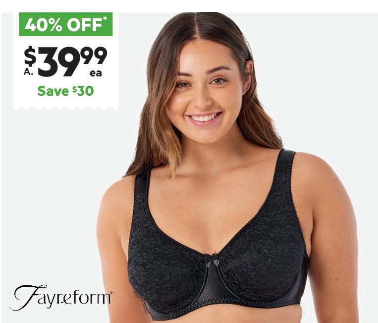 Fayreform Women's Charlotte Underwire Bra Black