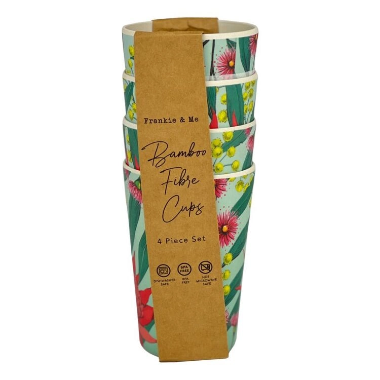 Frankie & Me Australiana Bamboo Cup 4 Pack