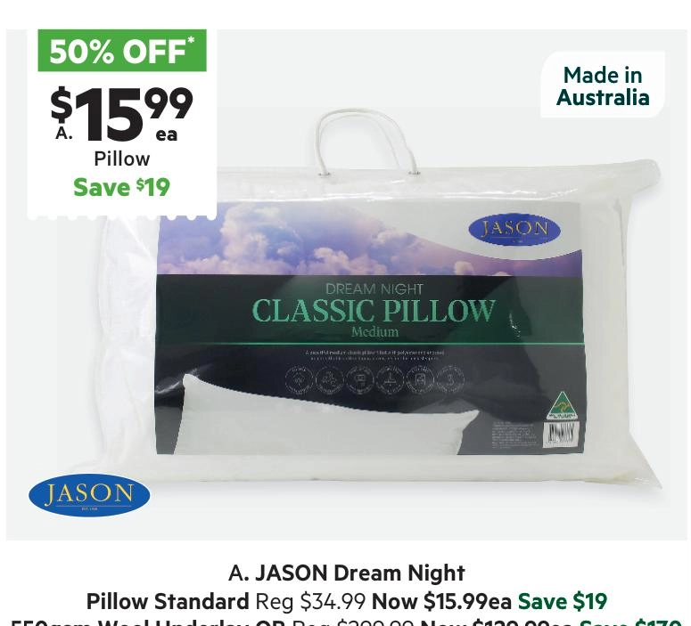 Jason Dream Night Polyester Pillow Medium Standard