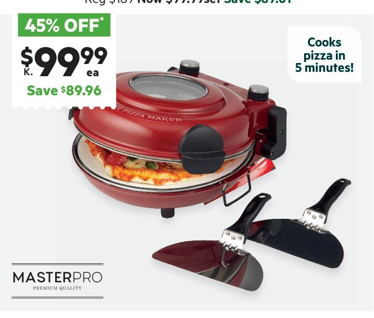 Masterpro The Ultimate Pizza Oven with Window MPPIZZAWRD