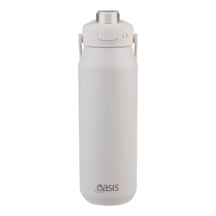 Oasis Capri 1 L Drink Bottle With Quick Release Lid Alabaster 1 L