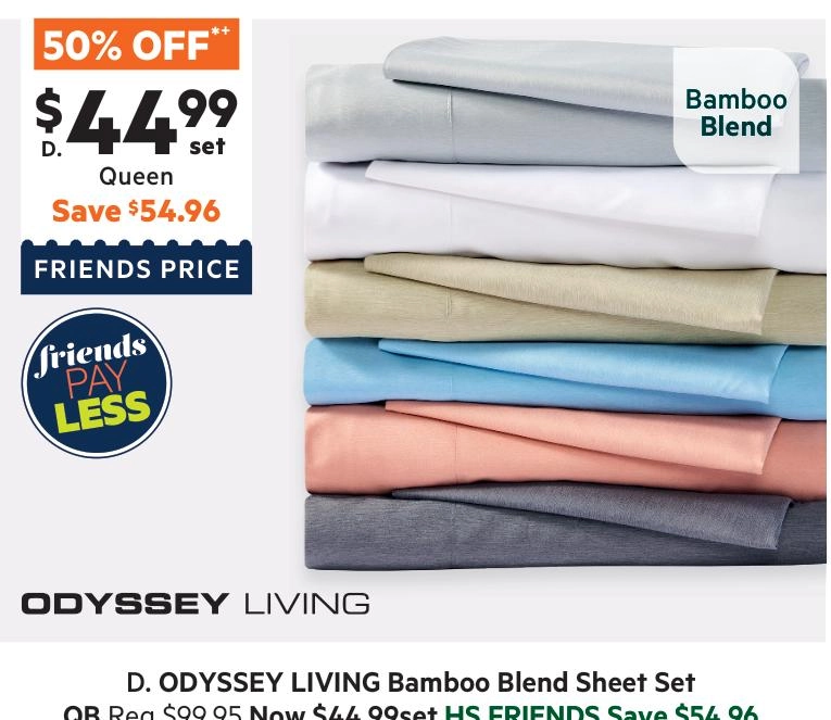 Odyssey Living Bamboo Blend Sheet Set