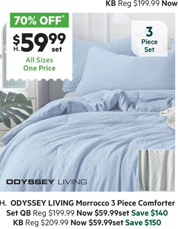 Odyssey Living Morrocco 3 Piece Comforter Set