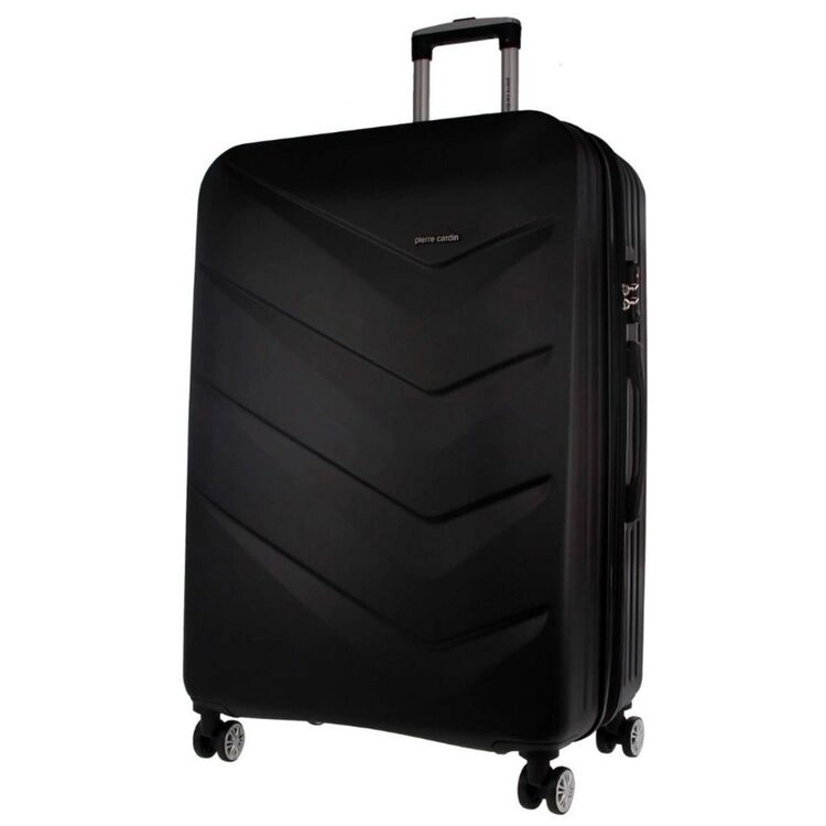 Pierre Cardin 80cm Large Suitcase Black 80 cm