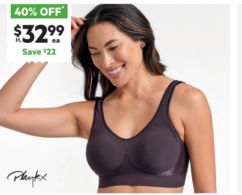 Playtex Women's Comfort Revolution Contour Wirefree Bra Black