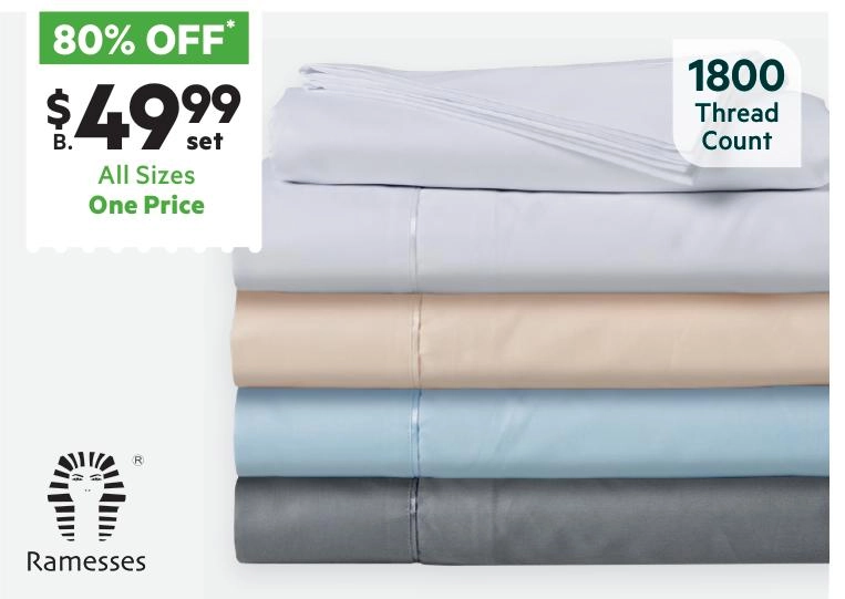 Ramesses 1800 Thread Count Cotton Rich Sheet Set