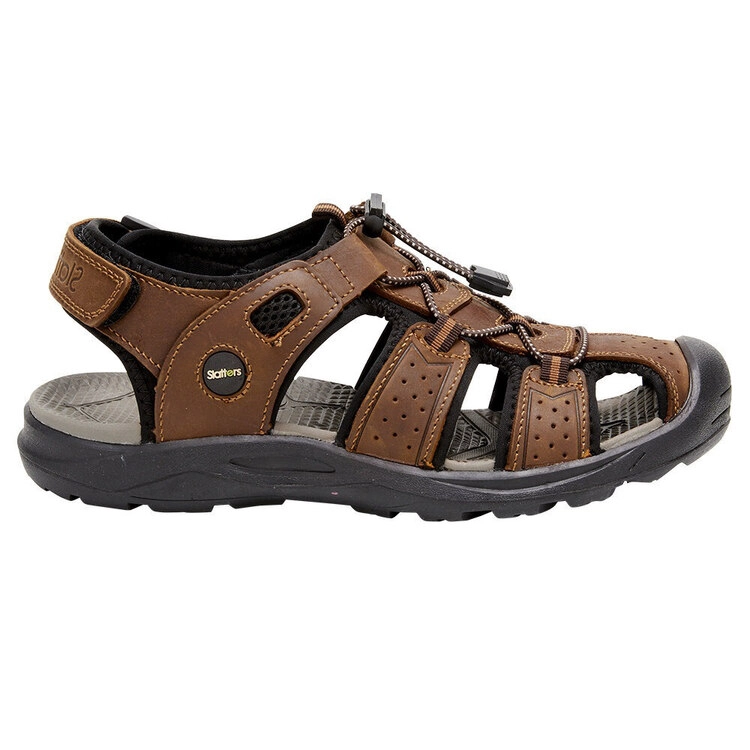 Slatters Men's Barrier Caged Sandal Brown