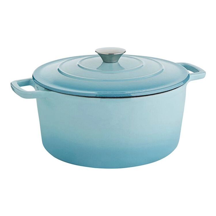 Smith + Nobel Traditions 5L Cast Iron Casserole Pot Blue