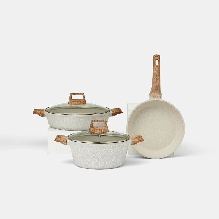 Smith + Nobel White Granite Plus 3-Piece Cookset