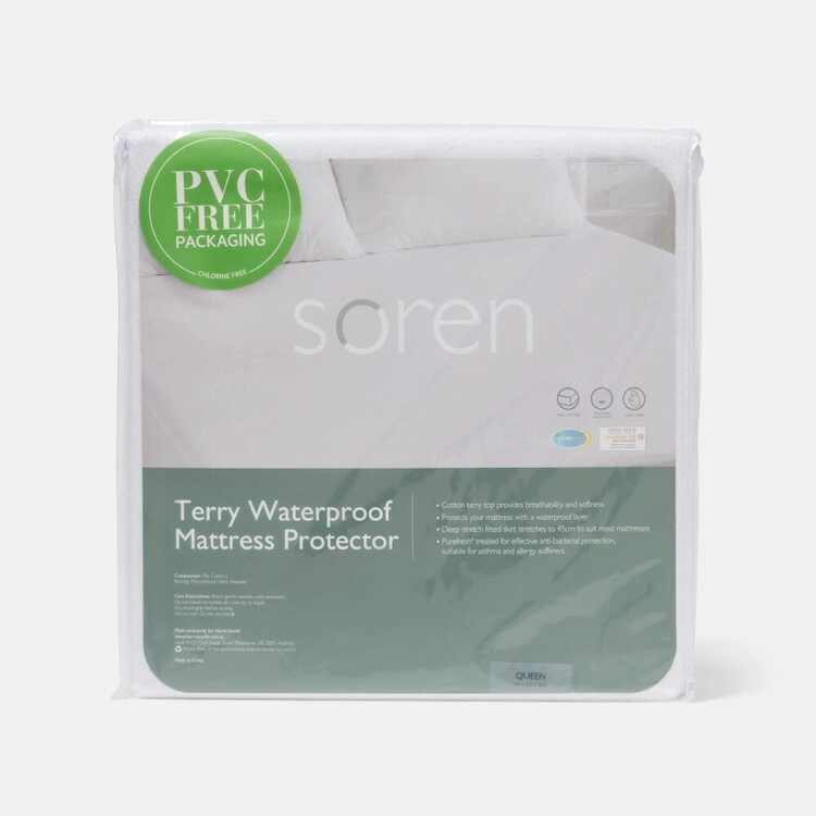 Soren Terry Waterproof Mattress Protector Queen