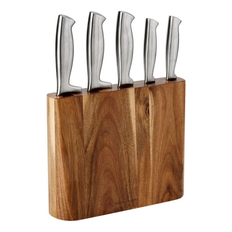 Stanley Rogers Slim Wedge 6-Piece Knife Block