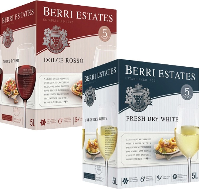 Berri 5 Litre Cask Varieties