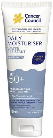 Cancer Council Daily Moisturiser Sunscreen SPF50+ 150mL^