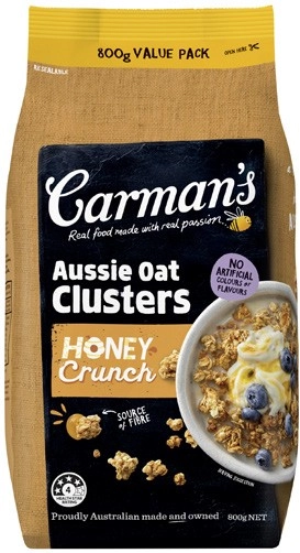 Carman's Aussie Oat Crunchy Clusters 800g