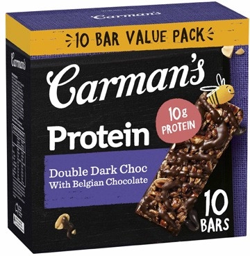 Carman's Double Dark Choc Protein Bars Value Pack 400g