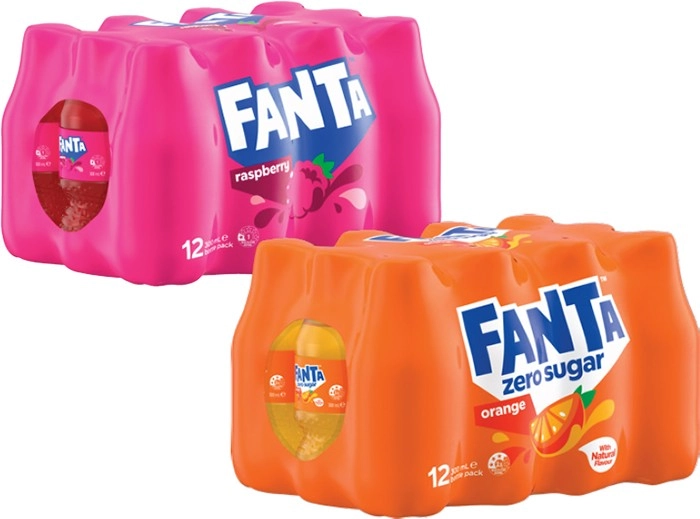 Coca-Cola, Fanta or Sprite Soft Drink 12x300mL