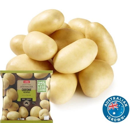 Coles Australian Carisma Washed Potatoes 2kg Bag