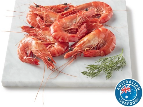 Coles Australian Fresh Cooked Black Tiger Prawns