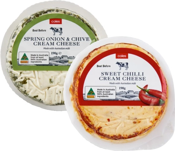 Coles Cream Cheese 190g