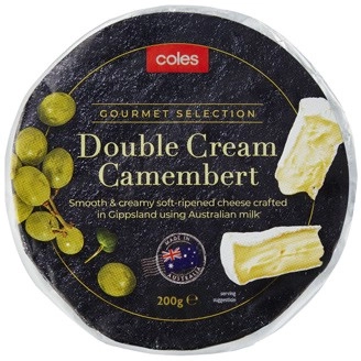 Coles Double Cream Camembert 200g