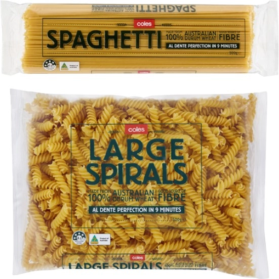 Coles Durum Wheat Pasta 500g