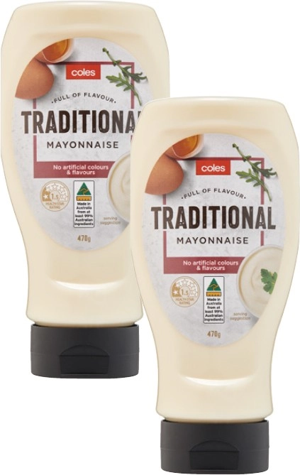 Coles Traditional Mayonnaise 470g