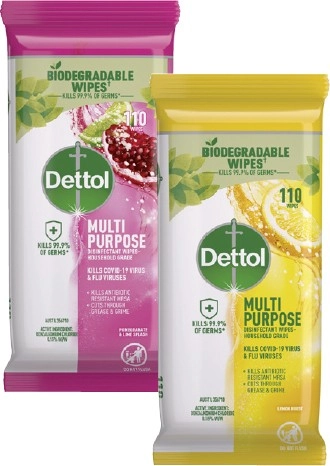 Dettol Multipurpose Wipes 110 Pack